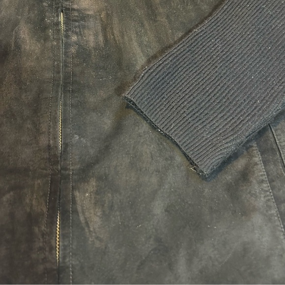 Marc Edwards Full Zip Leather Sweater Jacket Black Size XXL - Picture 9 of 12